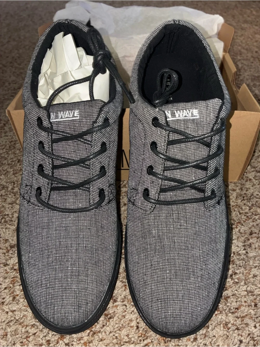 Dylan Wave Men's Gray Casual Canvas Slip-On Sneaker NIB